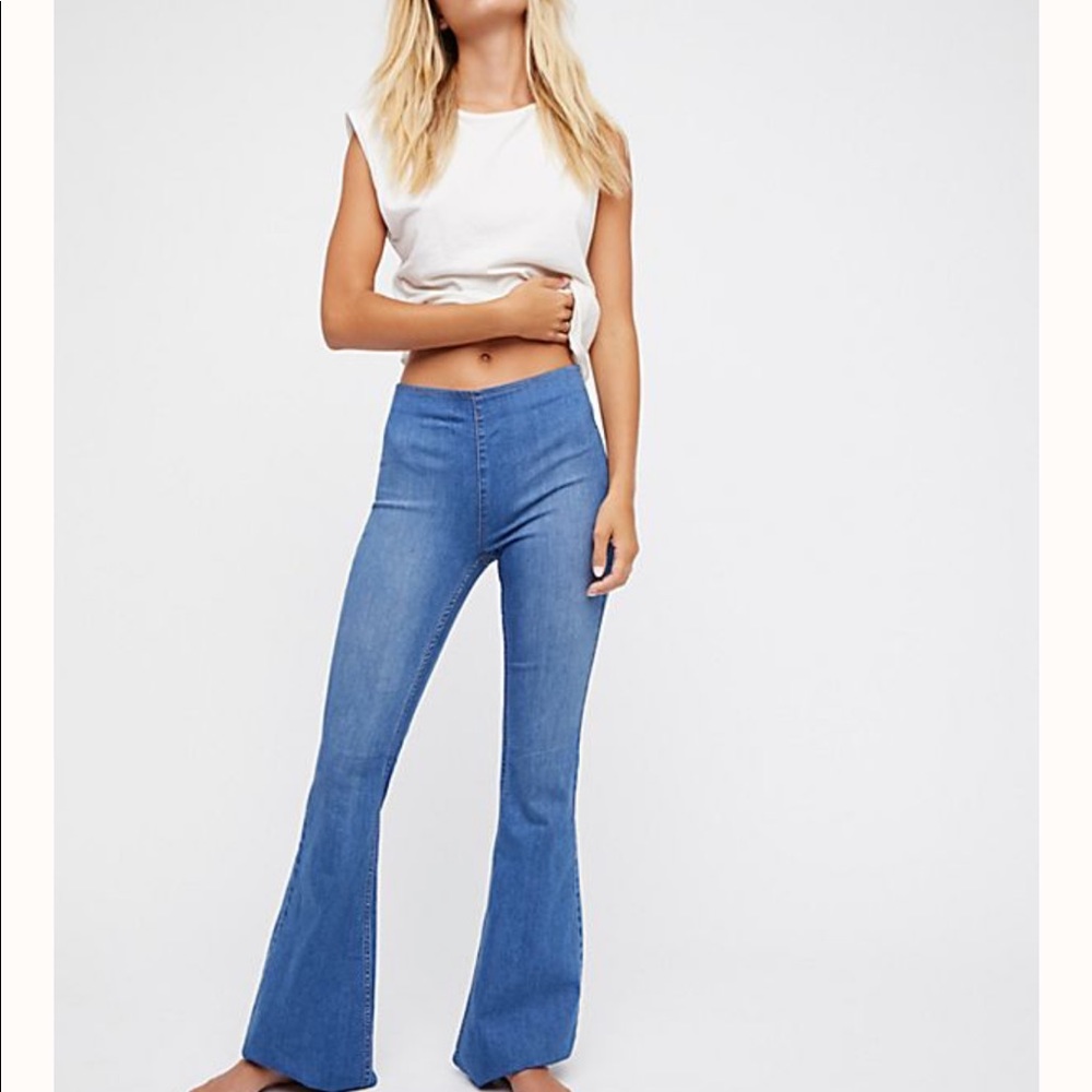 Penny Pull-On Flare Jeans